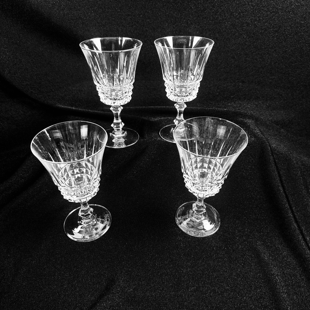 Set of 4 Crystal Cordial Glasses Cut Glass Stemware Barware - Picture 3 of 10